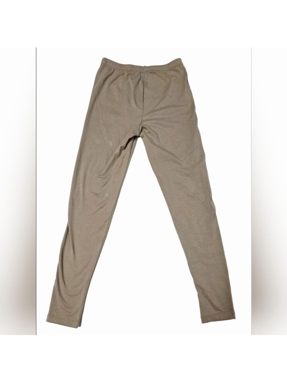 Zenana Taupe Lounge Pants Medium Cotton Stretch Pull On Leggings Casual - NWOT